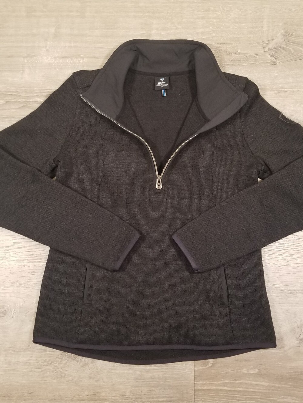Kuhl Ascendyr 1/4 Zip Pullover Jacket Womens XS Dark Gray Fleece Hiking Outdoor